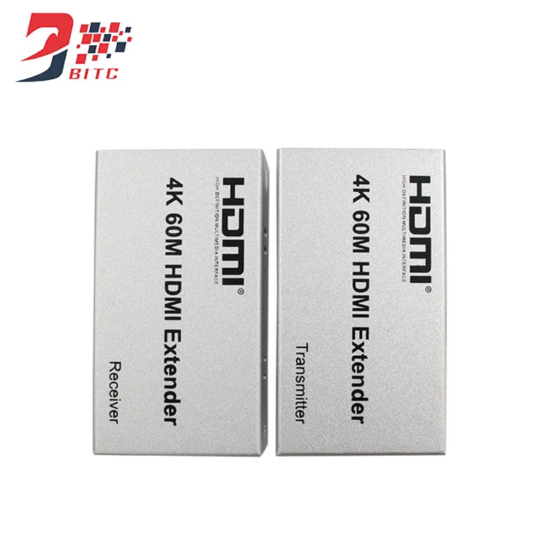 SZBITC 4K HDMI удлинитель 60 м расширение Full HD 3D HDMI сплиттер Cat5e/6 RJ45 Ethernet кабель передатчик приемник