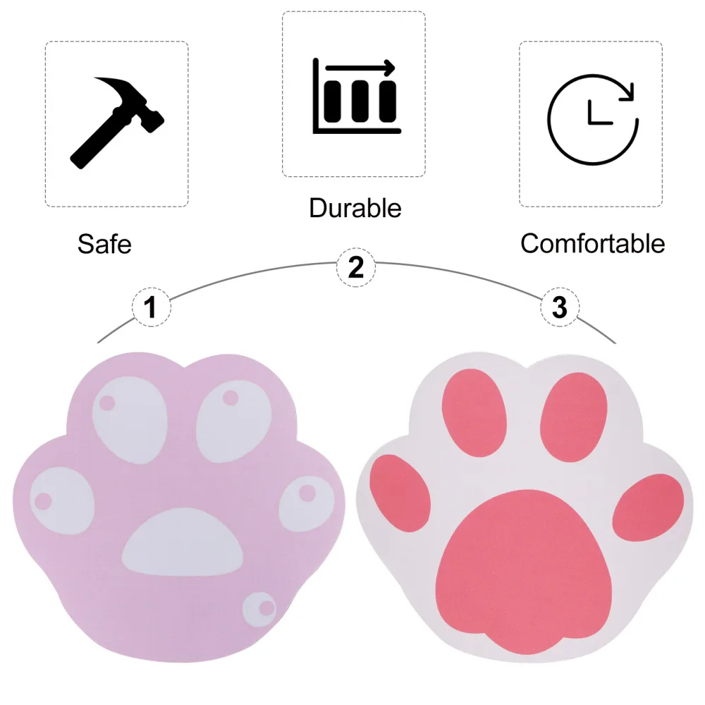 

2Pcs Computer Pads Anti Pads Cat Claw Mousepads Birthday Gifts