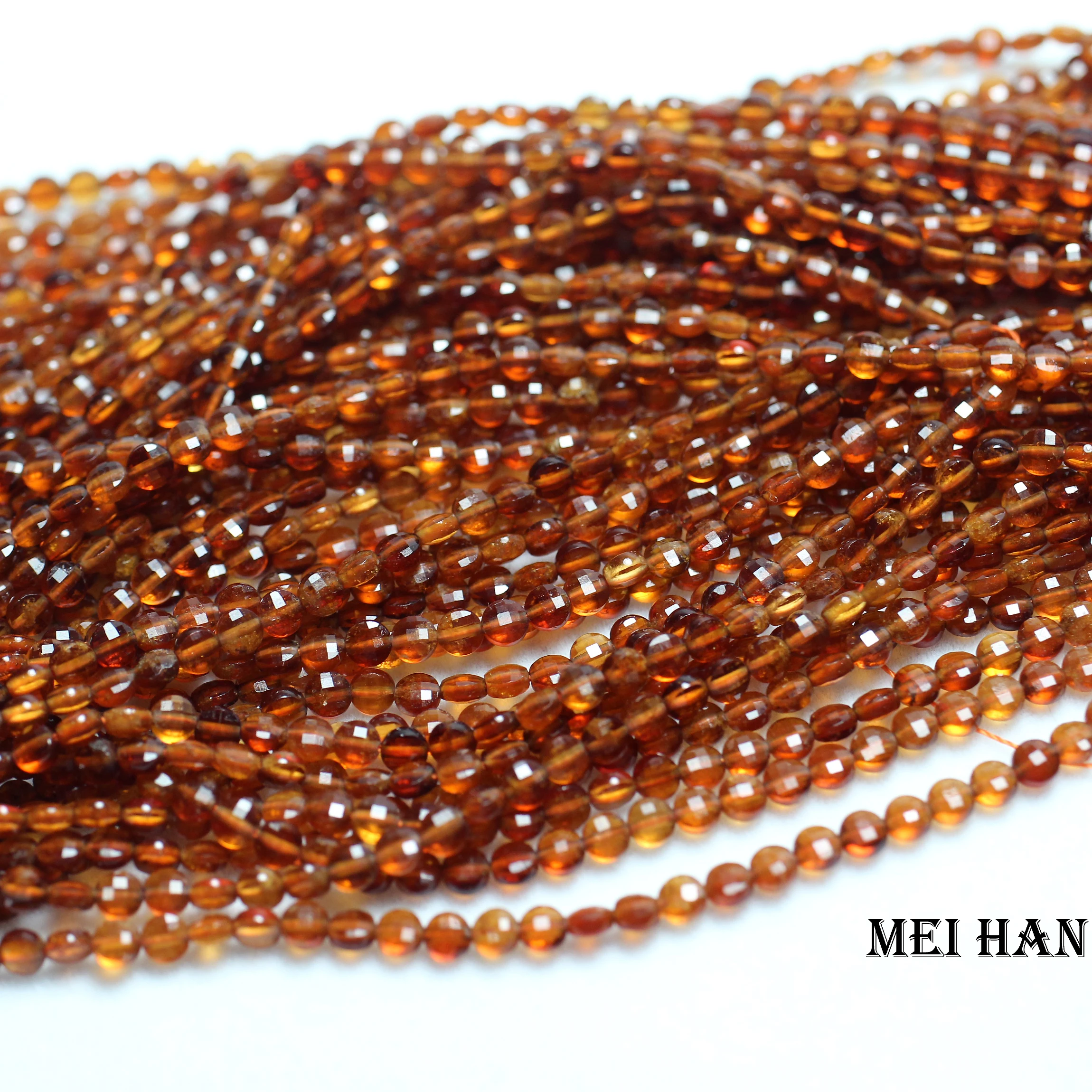 Meihan Бесплатная доставка (3 нити/набор) натуральный пироп граненая плоская 2*3 8 мм