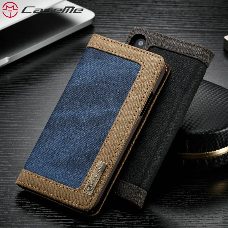 CaseMe-кошелек, Джинсовый чехол для IPhone 11 Pro X XS Max XR, Магнитный слот для карт, Ретро кошелек, сумка, чехол для IPhone 6S 7 8 Plus 5SE, чехол