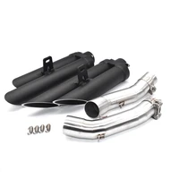 motorcycle exhaust muffler pipe scooter motorbike pipe double escape moto left and right for yamaha r1 yzf r1 2004 2014