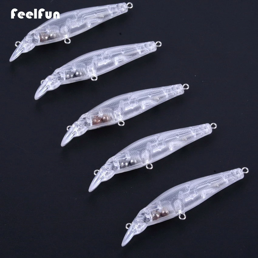 FeelFun гольян заготовки наживок Неокрашенная приманка 88 мм 7 г DIY рыболовные
