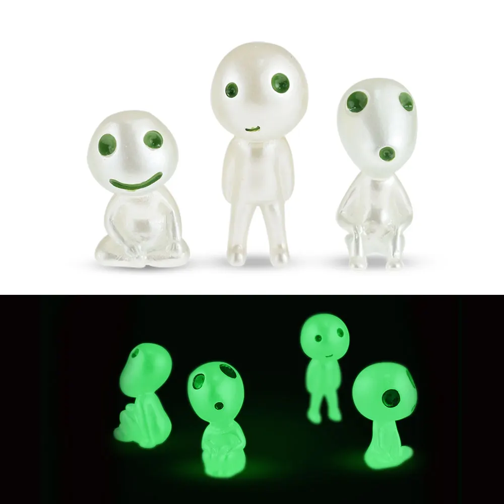 

1PC Resin Model Luminous Night Lights Glow Alien Tree Elves Garden Decoration