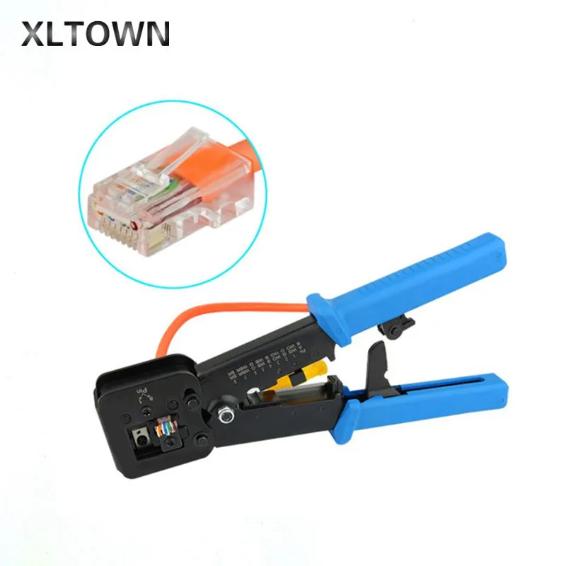 XLTOWN многофункциональные EZ сетевые плоскогубцы 6P8P сквозное отверстие кабельный