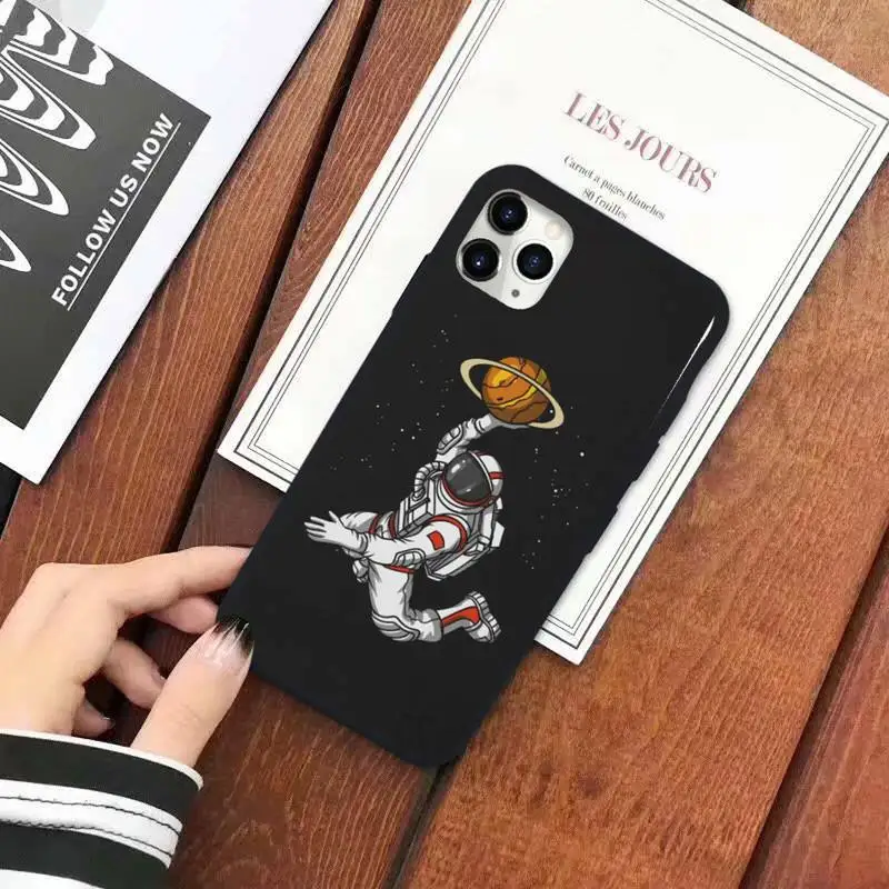 

space cartoon universe astronaut Phone Case for iPhone 11 12 mini pro XS MAX 8 7 6 6S Plus X 5S SE 2020 XR
