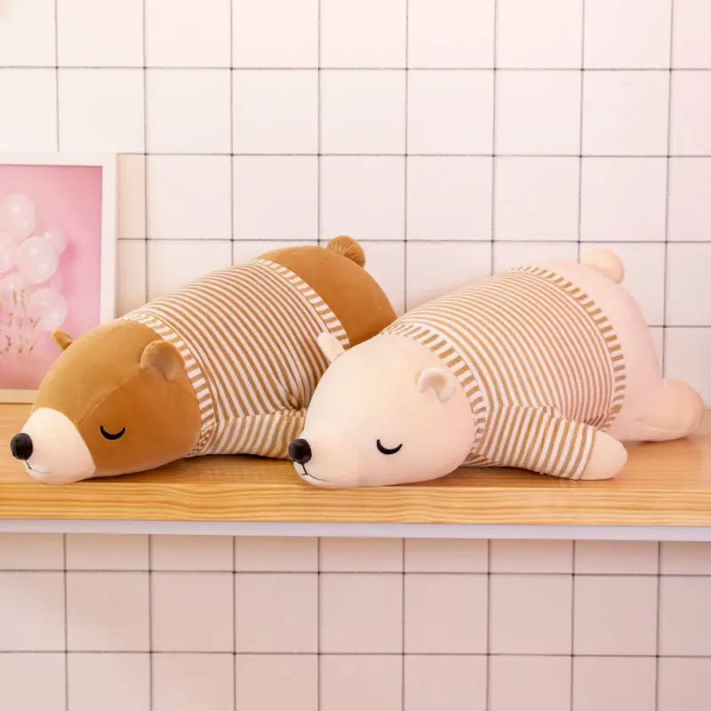 Polar bear plush toy soft panda bear pillow sleeping pillow doll doll doll child gift girl mengmeng cute panda plush toy doll hug bear black and white red panda rag doll creative doll girl