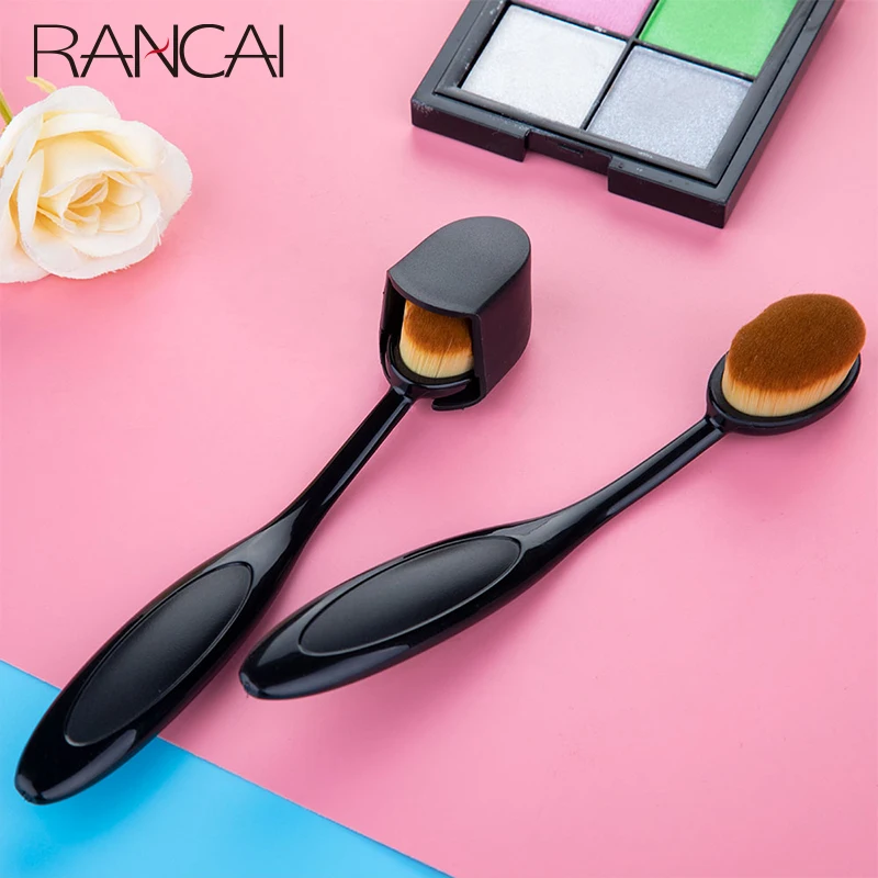 RANCAI 1 шт. Кисть для нанесения основы макияжа с плоским верхом Кабуки кисть румян и