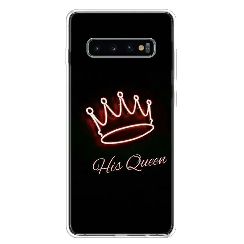 Король Королева пара влюбленных телефонный чехол для Samsung Galaxy S10 S20 Ultra Lite Note 10 9 8 S9