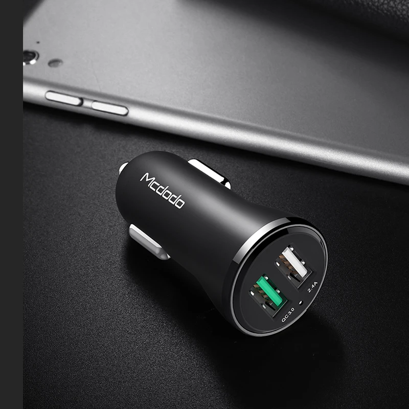 MCDODO 18 Вт 2 порта USB Автомобильное зарядное устройство Быстрая зарядка 3 0