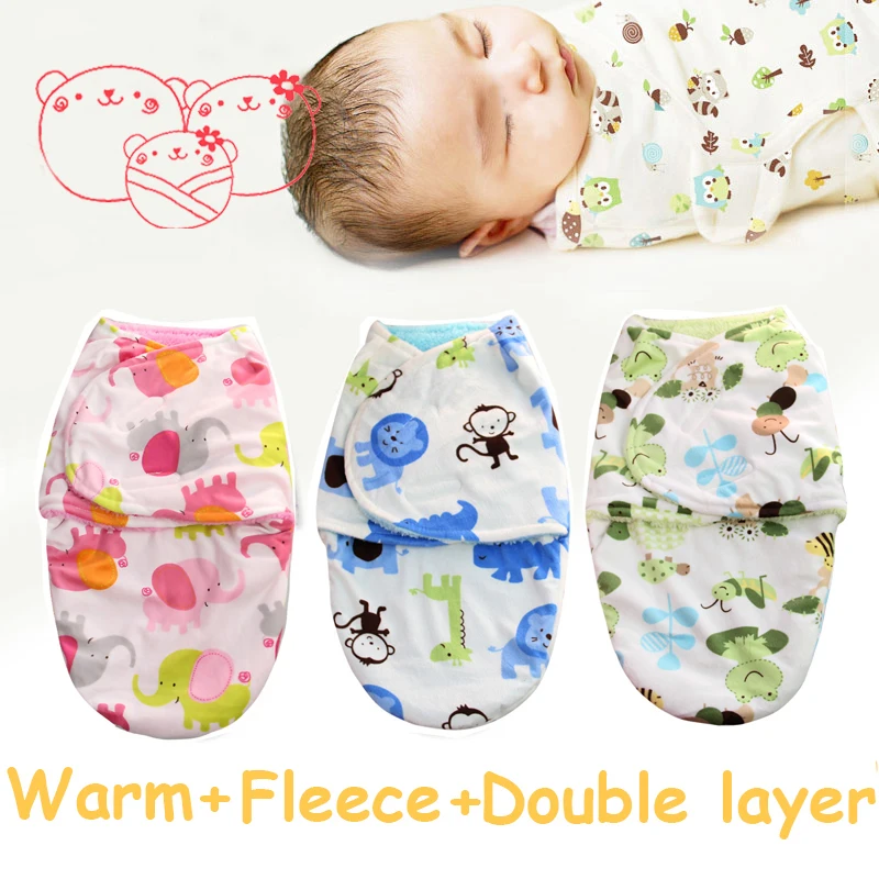 wrap soft flannel parisarc newborn swaddle baby products double layer Blanket & Swaddling Warm Winter Autumn Polar Coral fleece