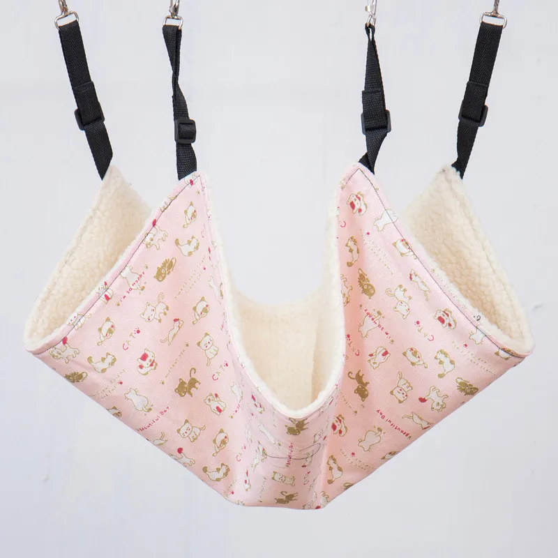 

Pet Hammock Cotton Pet Products Cat Sleeping Bag Ferrets Ca Breathable Bunk Hanging Bed for Cats Rodents Hammock for Hamster