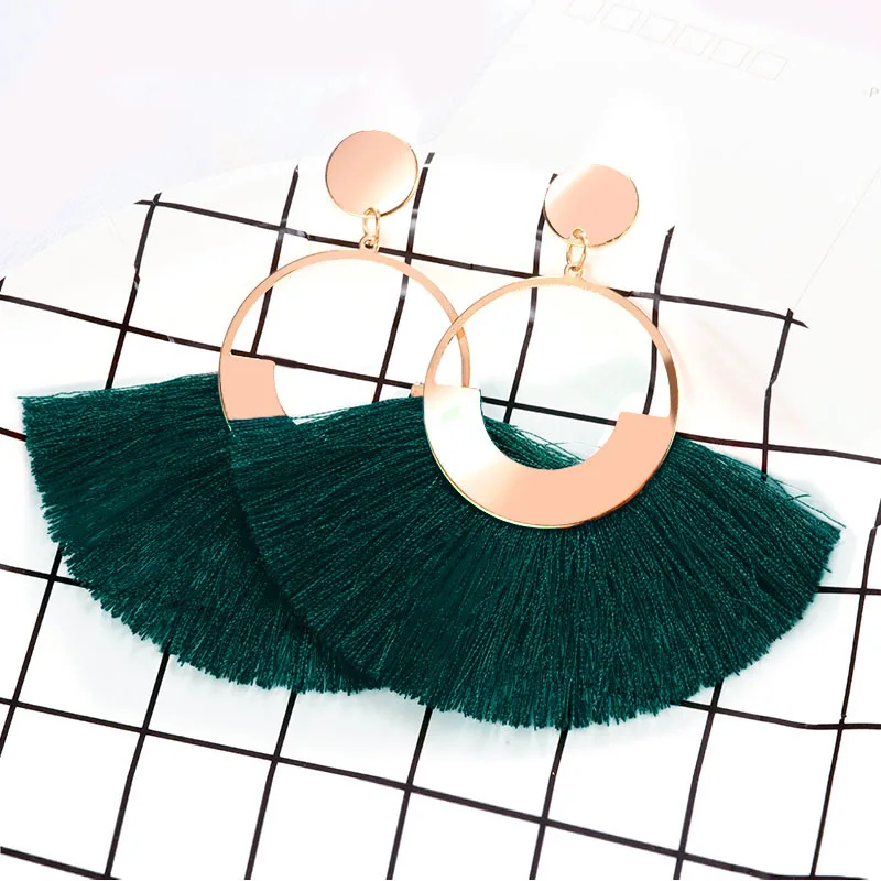 Женские серьги с кисточками большие ручной работы 2019|Серьги-подвески| |