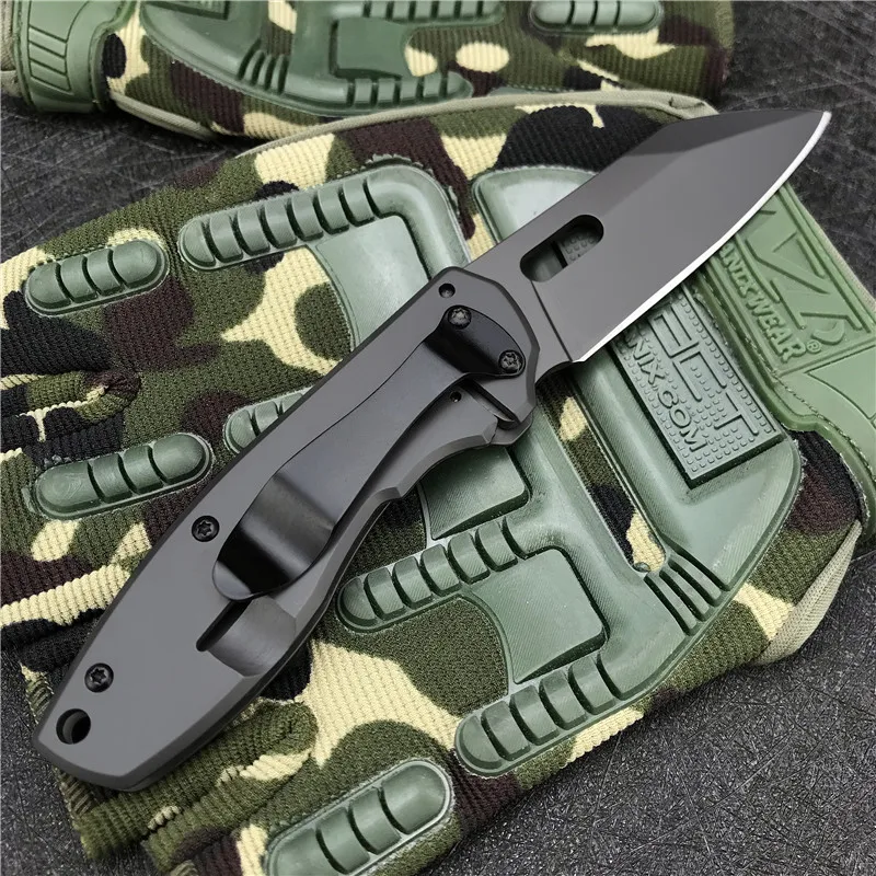 

Folding pocket knife 440 steel blade steel handle Edc mini knife outdoor tactical survival knives rescue tool selfdefense tool