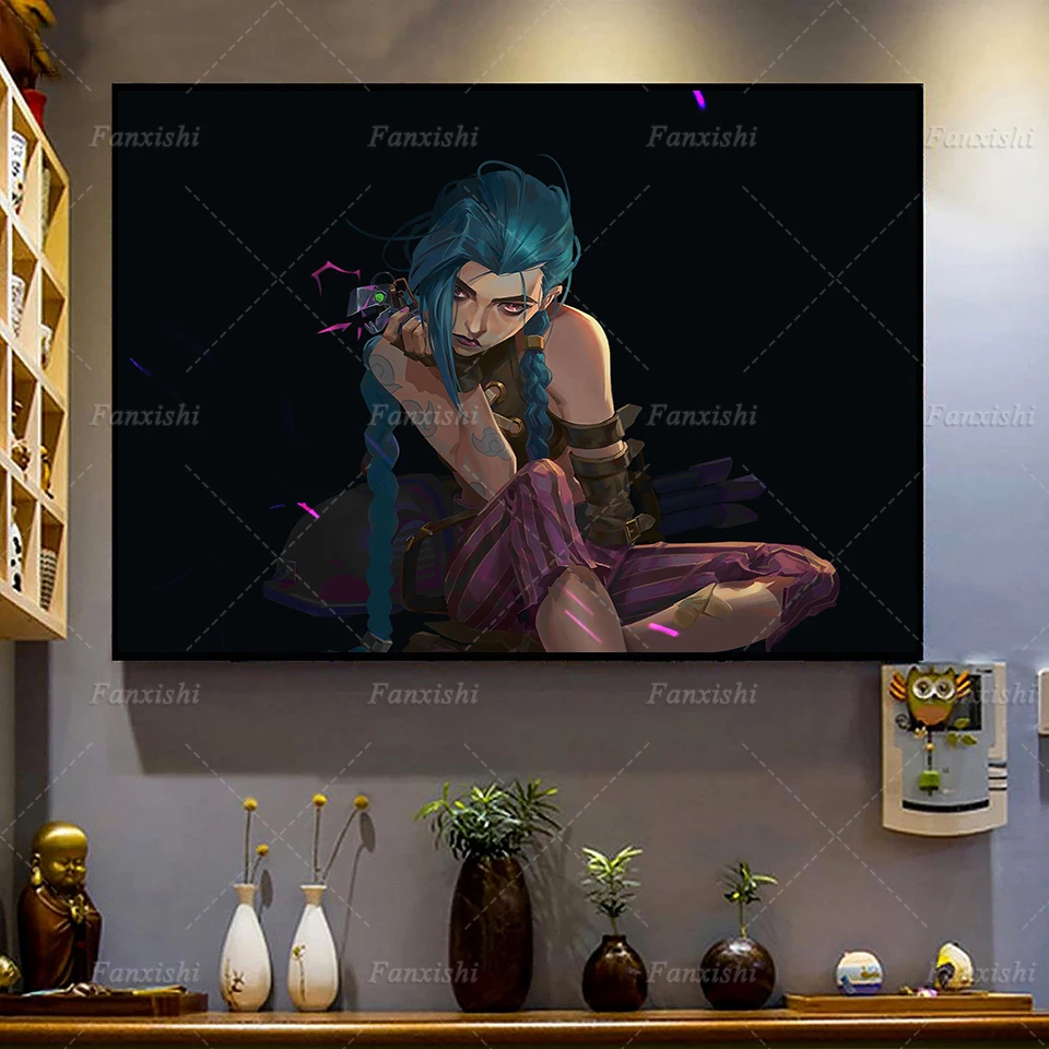 

Arcane Jinx Vi League Of Legends Tv Poster and Prints on Canvas Wall Art Picture for Nordic Living Room Cuadros Home Decor Gift