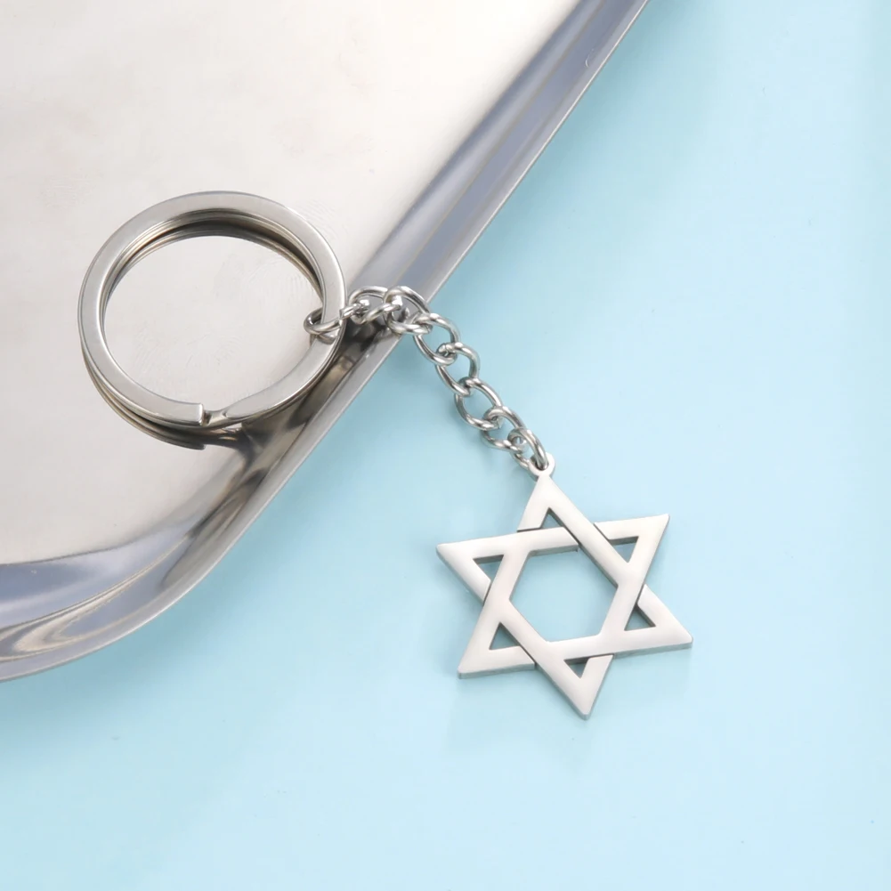 My Shape Звезда Давида брелок с кулоном для мужчин и женщин серебристый из