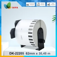 1 roll label tape dk 22205 label 62mm x 30 48m continuous compatible for brother ql 500500a550560570570vm580n650td710w