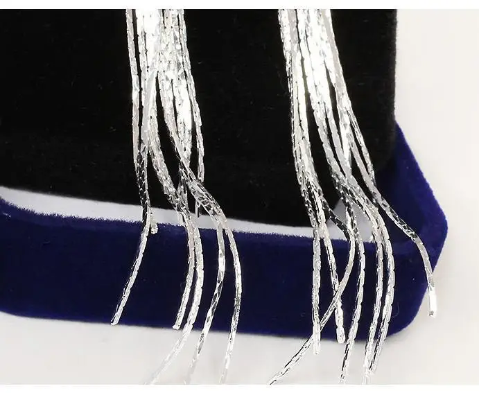 

Full Diamond Long Tassel Earrings