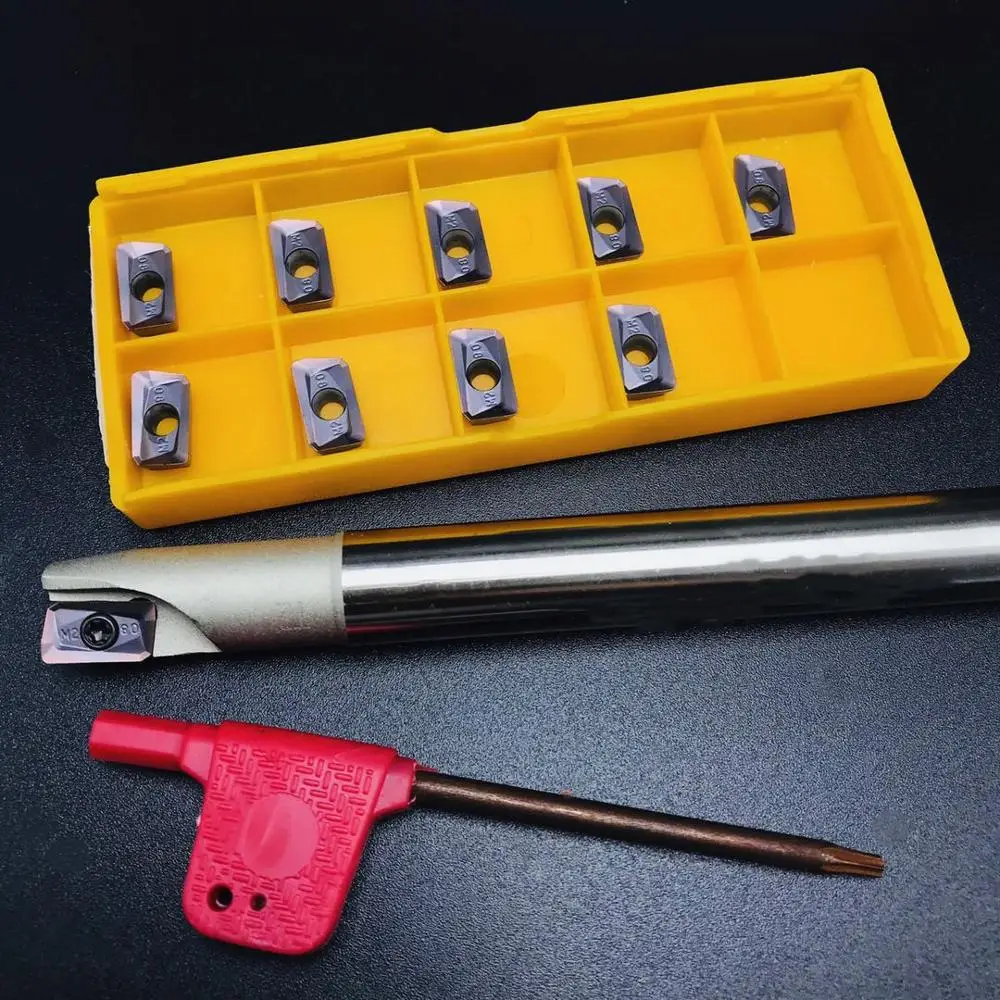 

10mm milling cutter BAP300R C10-11-120-1T surface CNC milling cutter tool + 10PCS APMT1135 M2 lathe tool milling tool