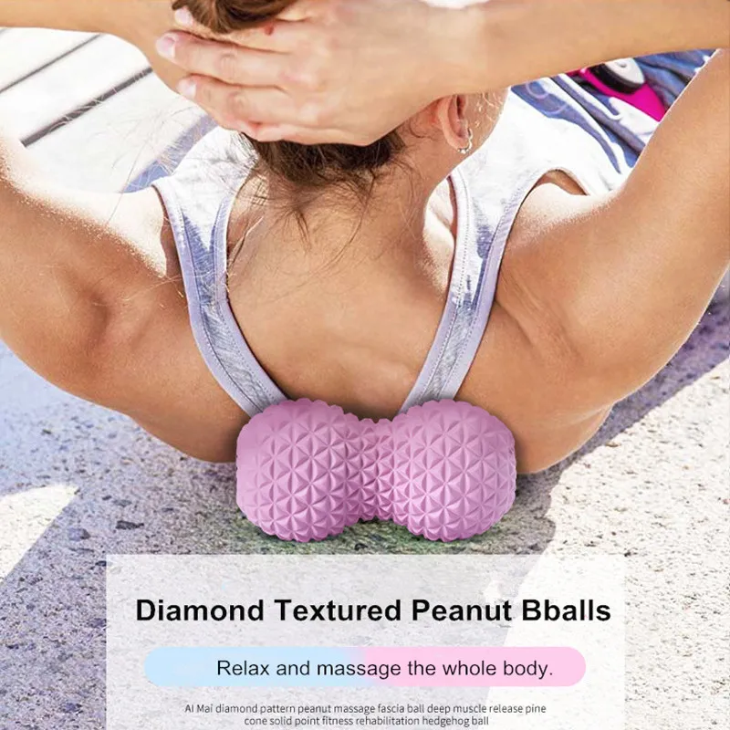 Массажный мяч в форме арахиса для йоги массажный с алмазной текстурой глубокого