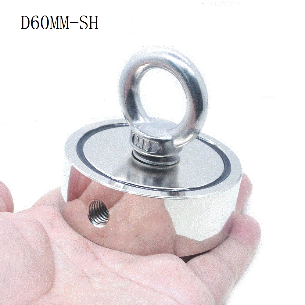

Strong Neodymium Magnet Double Side Search Magnetic hook D48 - D75mm Super Power Salvage Fishing Magnetic Stell Cup Holder