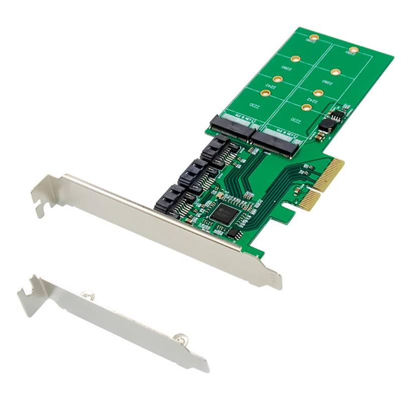 

Плата расширения PCI-E к SATA PCI-E X4 JMB585 M.2 KEY B + SATA 3,0 NGFF 6G, карта преобразования жесткого диска