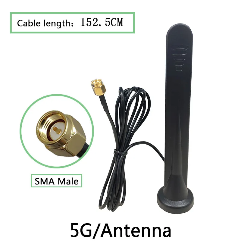 EOTH 2pcs 5g antenna 15dbi sma male wlan wifi 5ghz antene IPX ipex 1 SMA female pigtail Extension Cable pbx iot module antena
