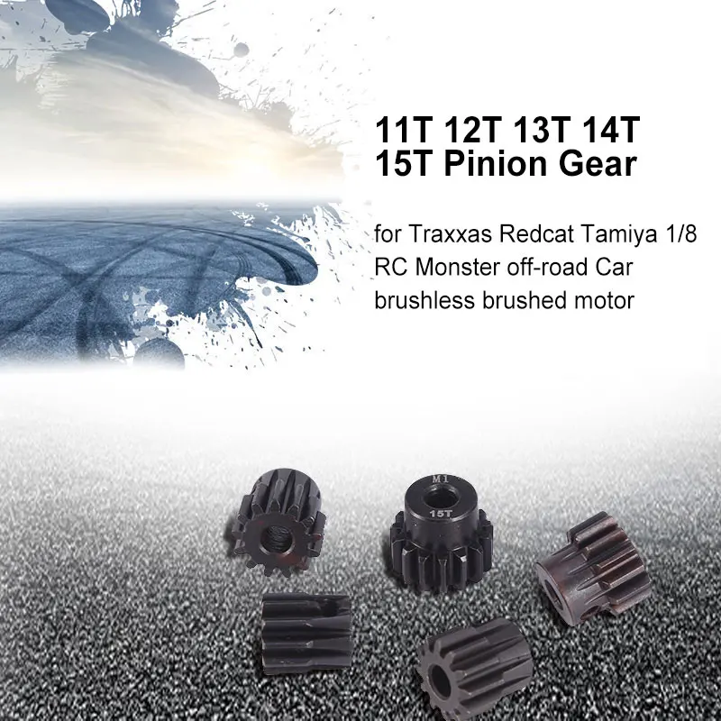 

Комплект шестерней SURPASS HOBBY M1 11T 12T 13T 14T 15T для внедорожника 1/8 Traxxas Tamiya RC, монстр-Трак, вал двигателя 5 мм