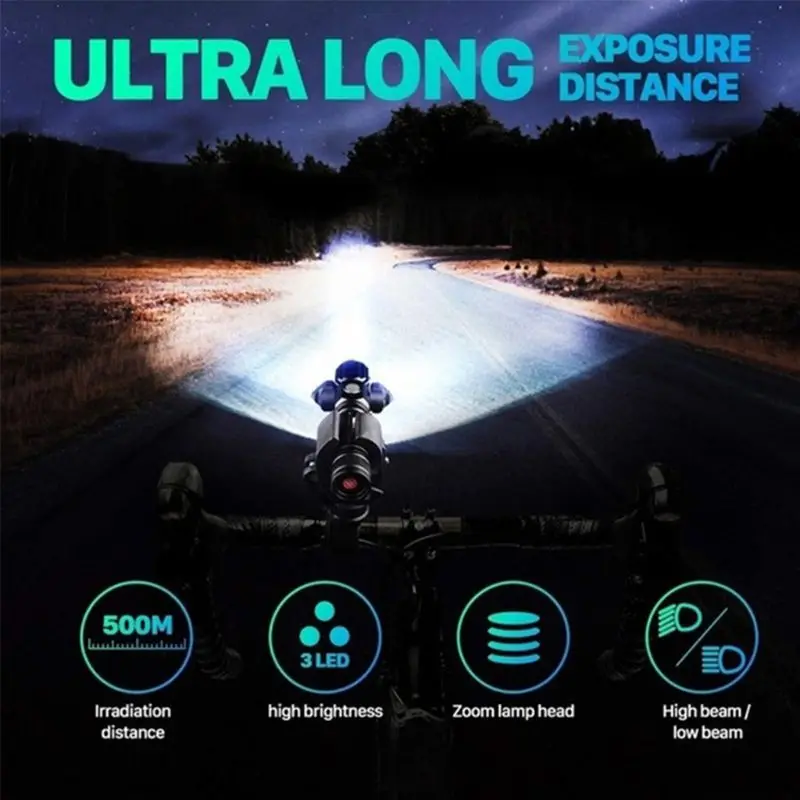 

T6 L2 LED aluminum alloy multi-function strong light three lamp head aircraft D2TC