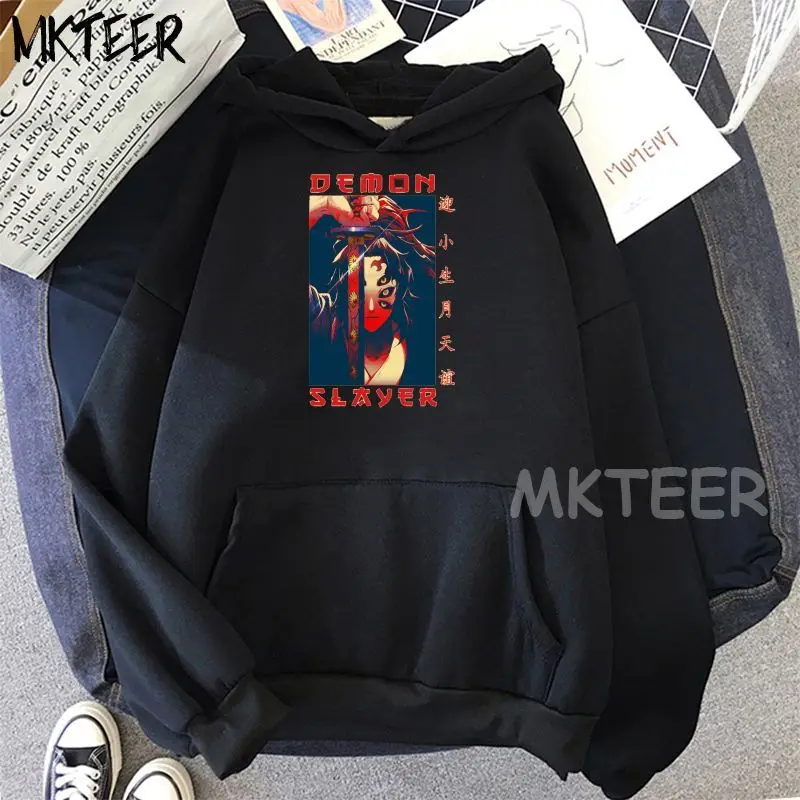 

Demon Slayer Kimetsu No Yaiba Retro Punk Anime Hoodie Casual Wild Plus Size Clothes Pullover Unisex Long-sleeved Sweatshirt