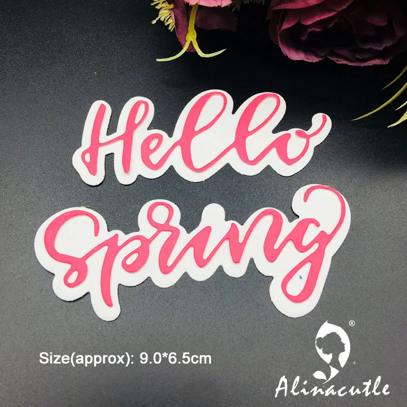 Металлические штампы Hello Spring для скрапбукинга рукоделия альбома открыток | Дом и