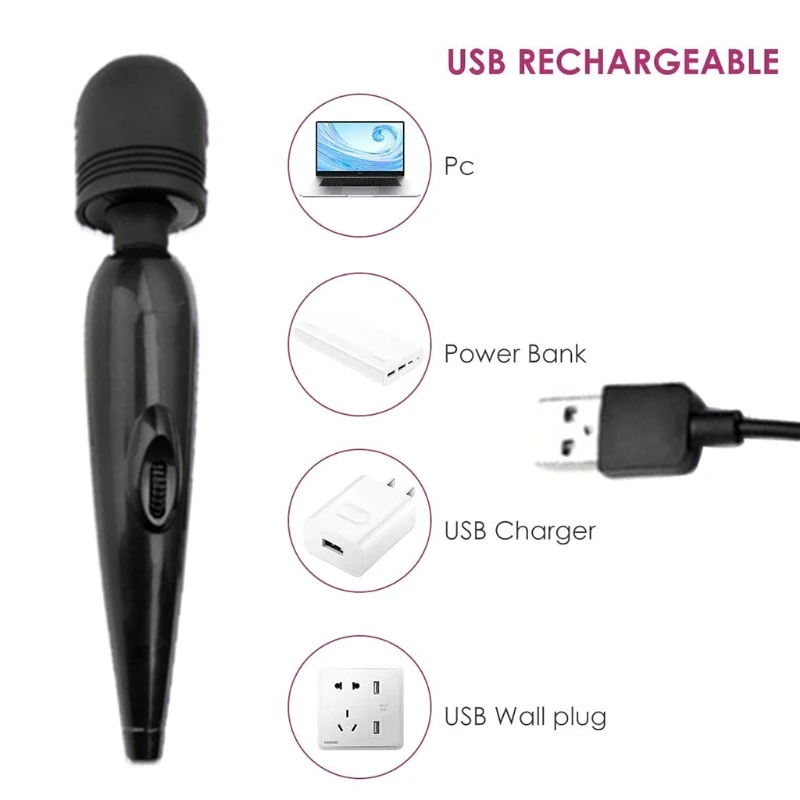 

Personal Massager Multispeed Vibration Modes Quiet Portable Handheld Rechargeable Massagers Cordless Stimulator