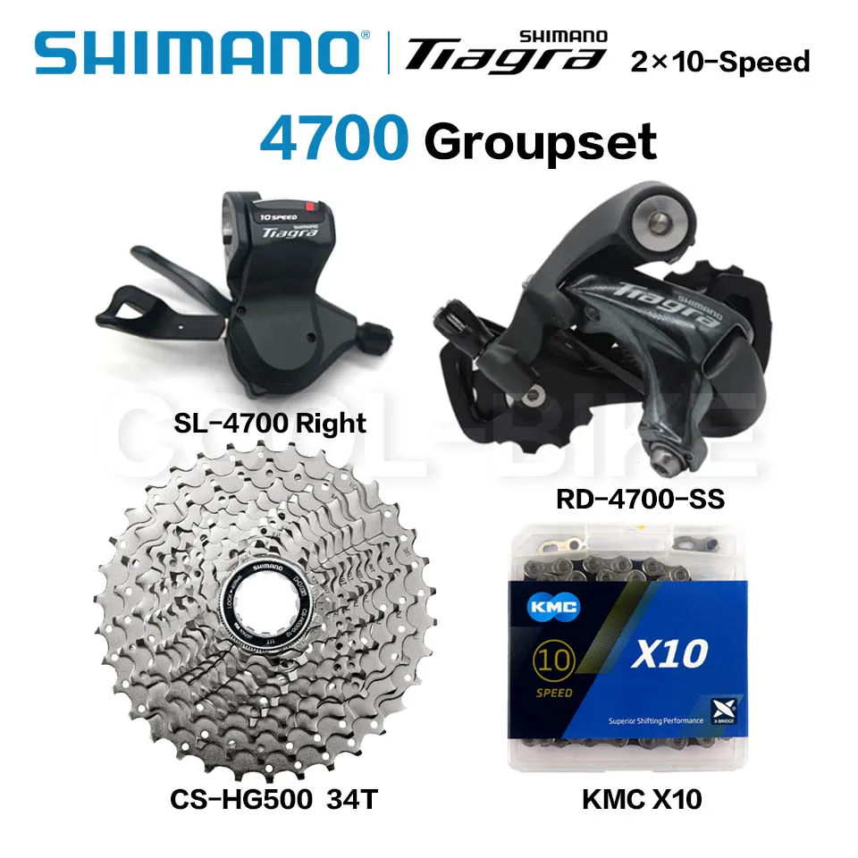 Переключатель передач SHIMANO Tiagra 10 скоростей 4700 ° задний переключатель для