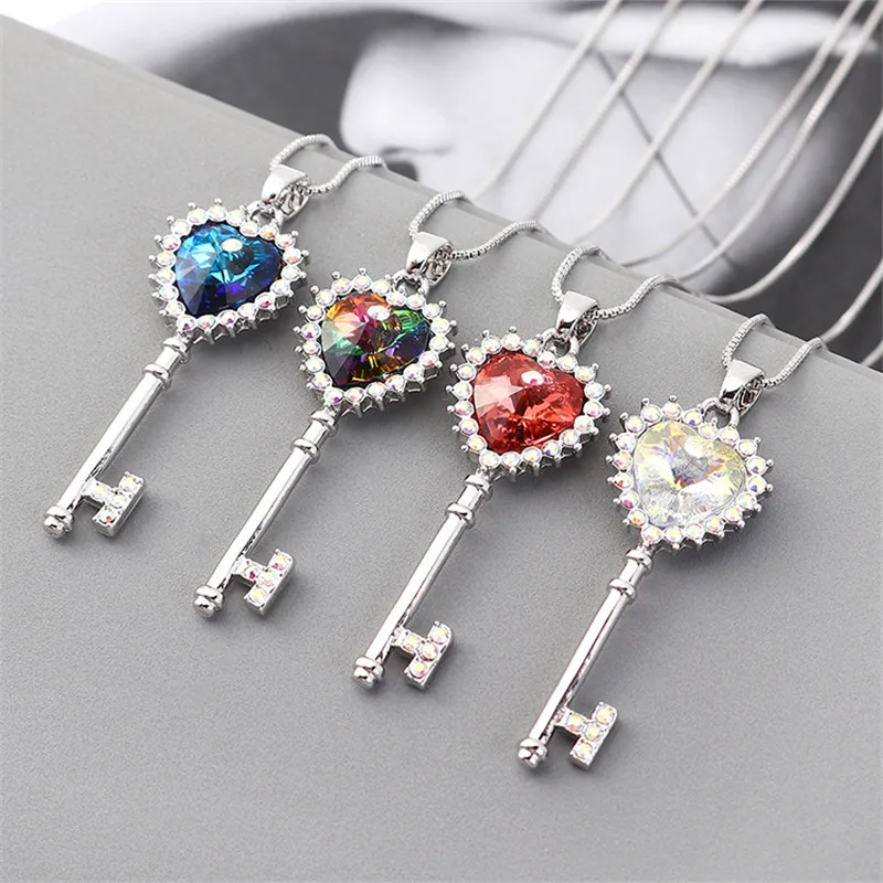 Новинка подвеска в виде ключа форме сердца Ms Betti с кристаллами из австрийского