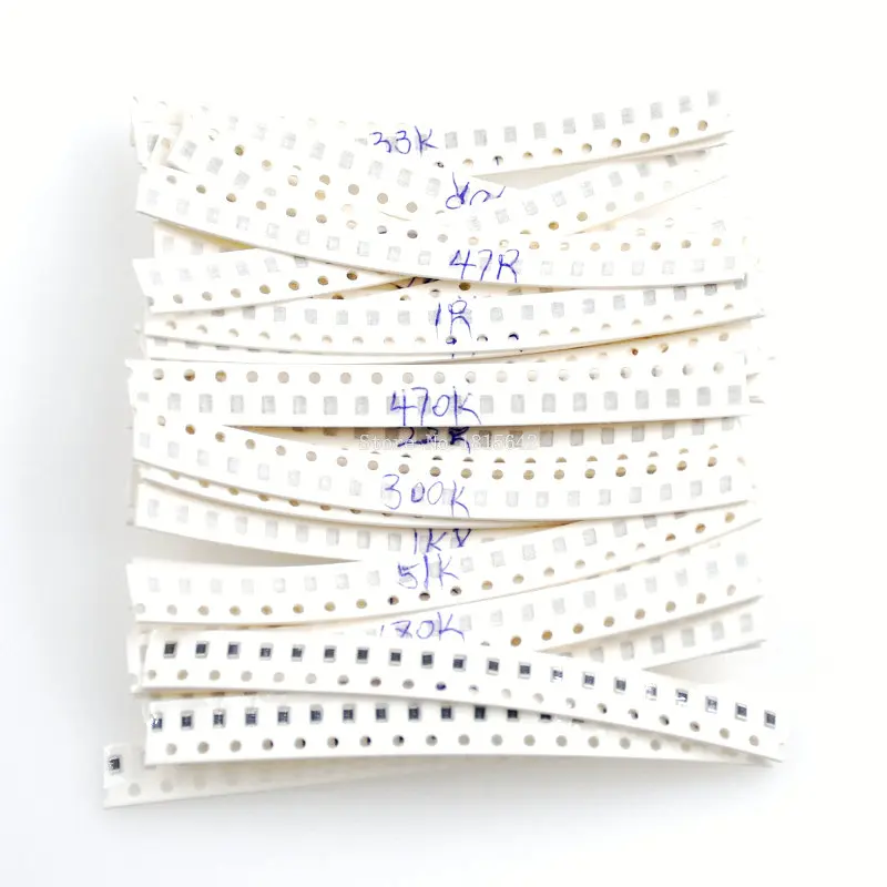 0805 SMD резистор набор Ассорти Комплект 1ohm-1M Ом 5% 33valuesX 20 шт = 660 шт набор образцов набор сопротивления