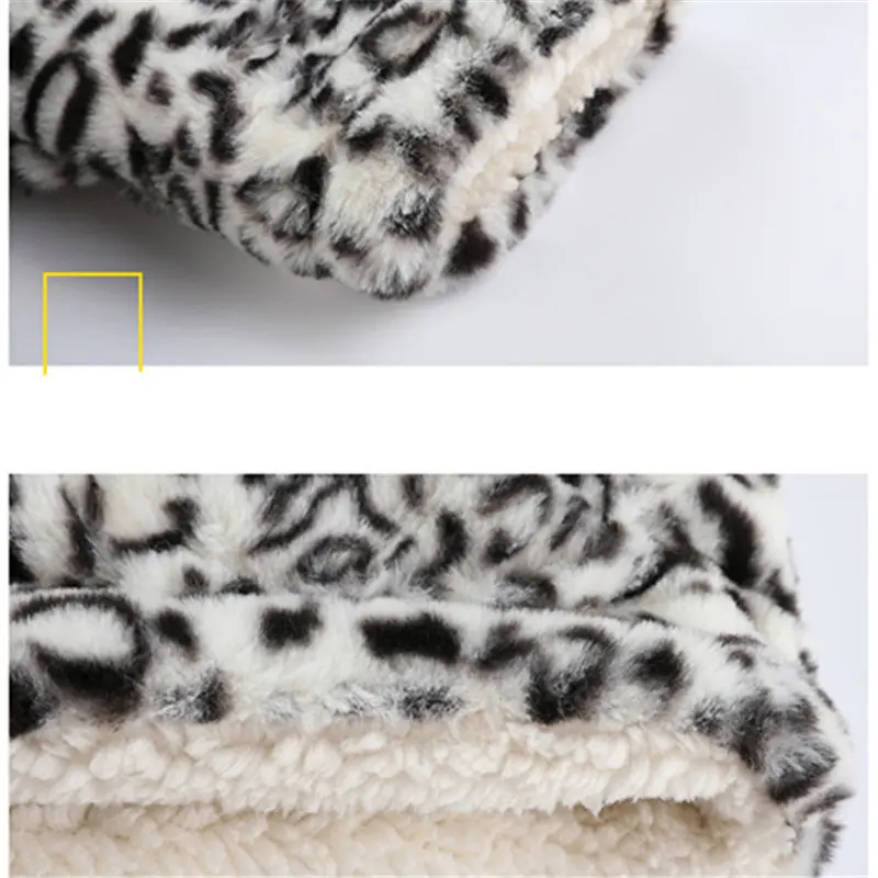 

Reversible Style Winter Leopard Print Teen Girls Clothes Baby Fur Wool Blends Coat For Kids Princess 4 5 6 7 8 9 10 11 12 13 14Y