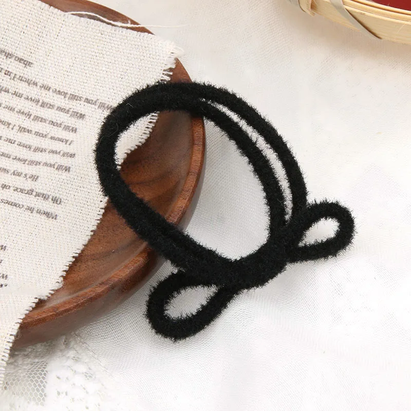 Резинка для волос с кроличьими ушками плюшевая повязка Веревка Сладкий бант |