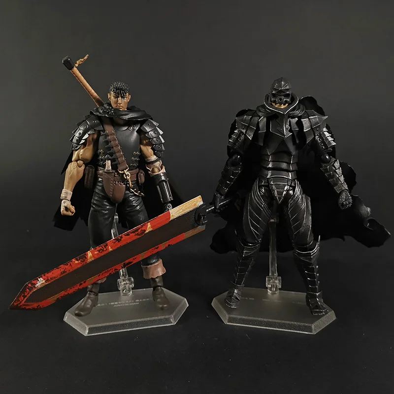 Berserk Figma 359 Guts Black Swordsman Ver. / Figma 410 Berserker Armor Repainted Skull Ver. Action Figure Toy Anime Figurals