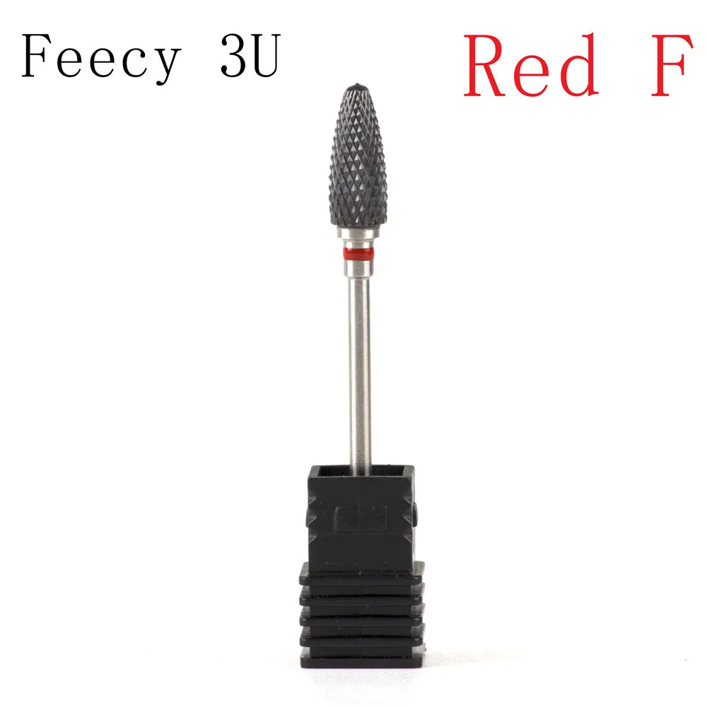 Feecy 3U Red F Керамика фрезы для маникюра ногтей сверла мельница для маникюра, фрезер для ногтей, сверлильный для электрический шлифовальный станок Фрезер для педикюра, Feecy до 6 ти лет - Цвет: Feecy 3U Red F