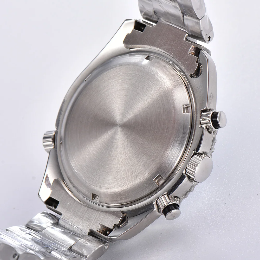 

Men's Watch Glass Quartz Movement Watch Sapphire Stainless Steel Case Waterproof Silver Dial Storage Luminous Ultra