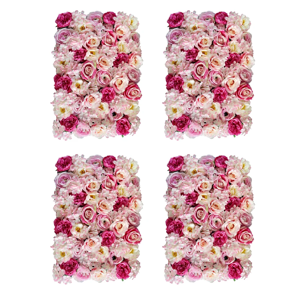 4 предмета Романтический Шелковый настенный панельный коврик с цветами для