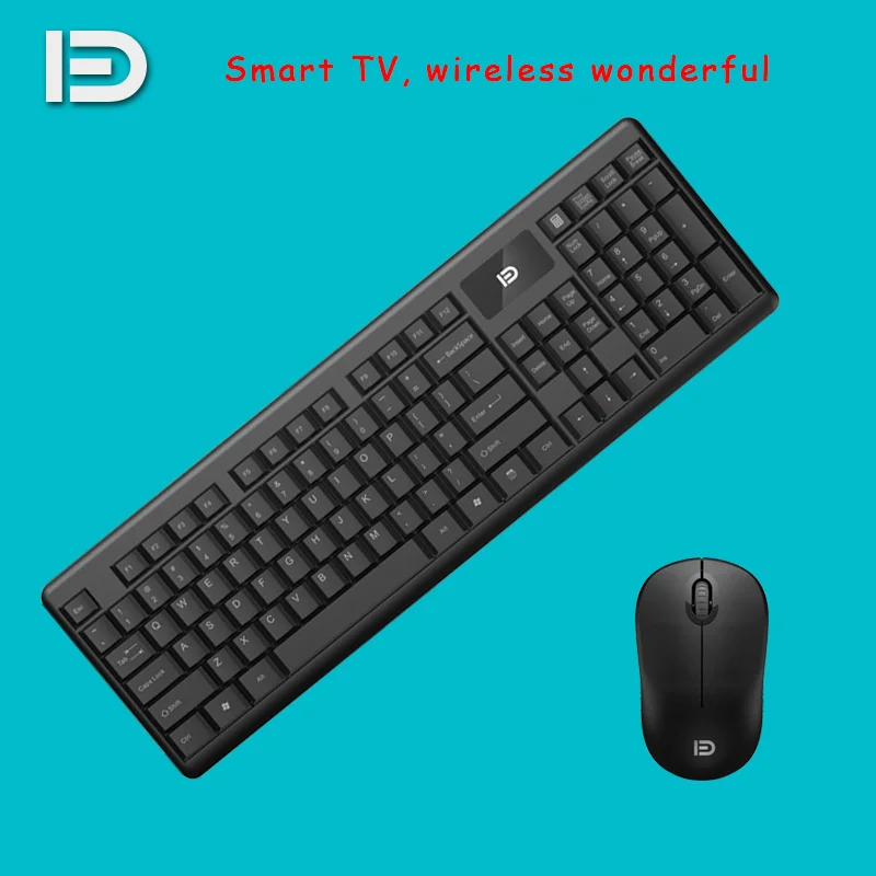

Standard 2.4G Optical Wireless Keyboard and Mouse Set Multimedia Keyboard 1600DPI Mouse for Android IOS PC Laptop TV