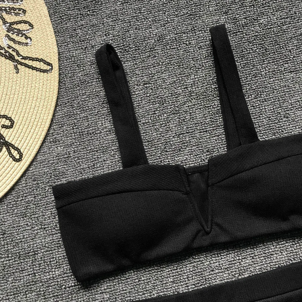 

Padded Push Up Bikini Set Underwire Bandage Swimsuit For Women Sexy Solid Bandeau Female Bathing Suit 2021 Summer Biquini