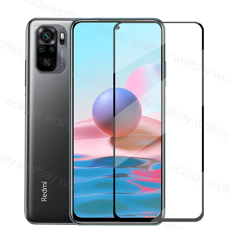 full glue glass for xiaomi redmi note 10 4g screen protector xiaomi redmi note 10s 10t 11 pro plus tempered glass redmi note 10 free global shipping