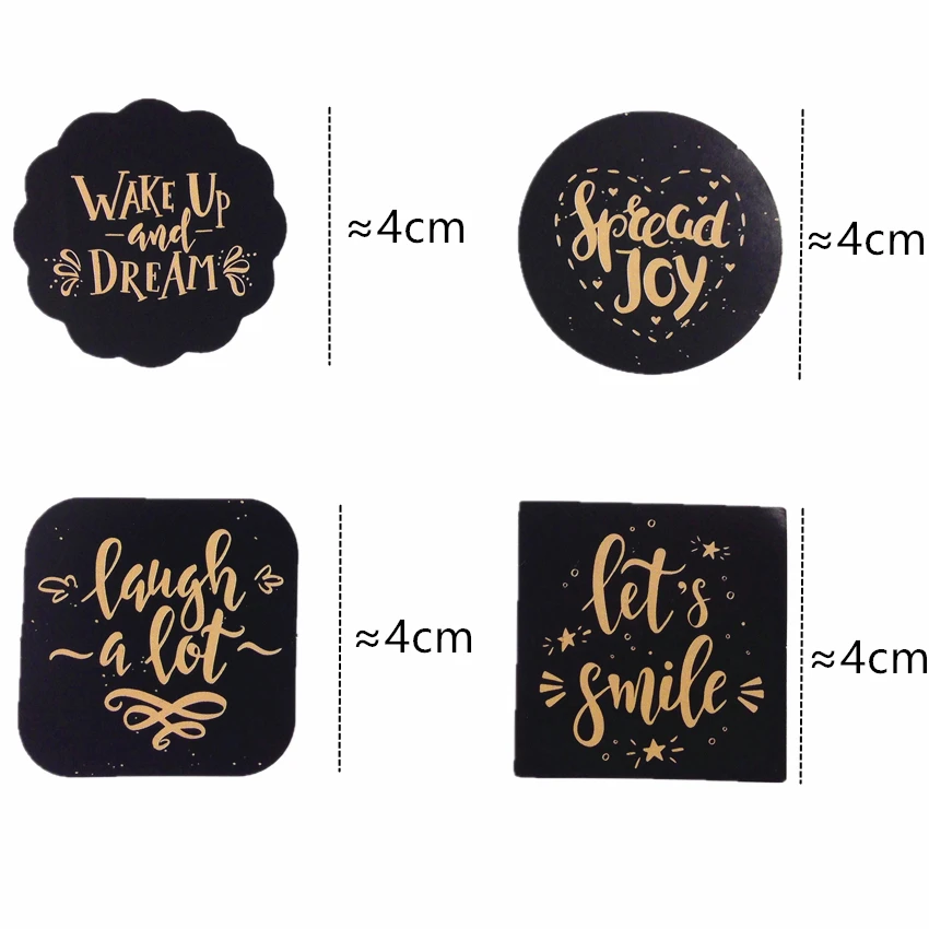 

80pcs/lot Blessing Best Wishes Gloss Seal Label Sticker For DIY Packaging Baking Diary Sticker