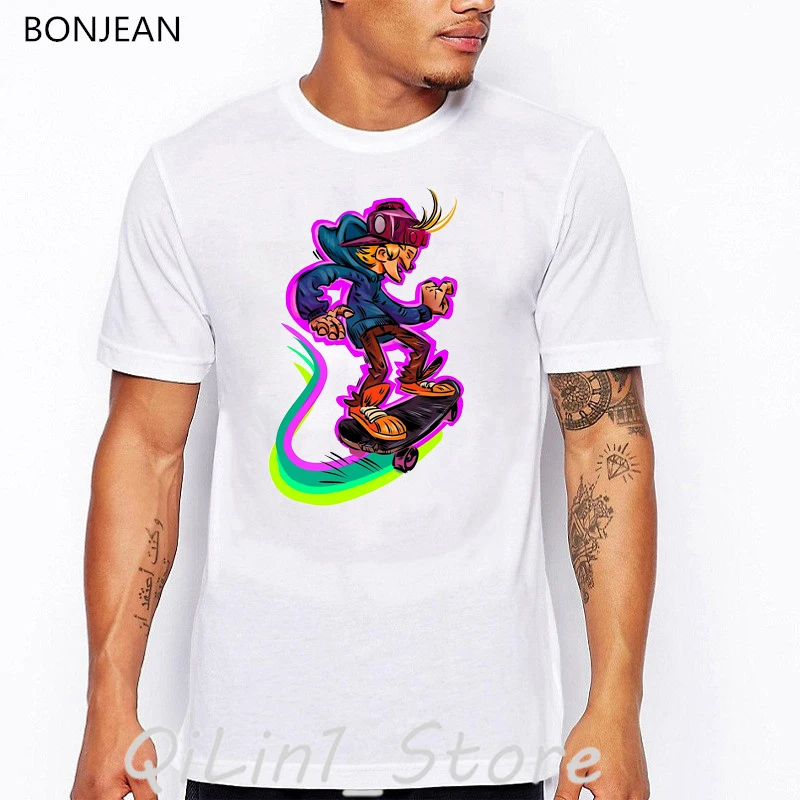 

Крутая футболка с принтом Скейтборда для мальчиков, мужской летний топ, белая футболка, Мужская футболка на заказ, бесплатная доставка, Заба...