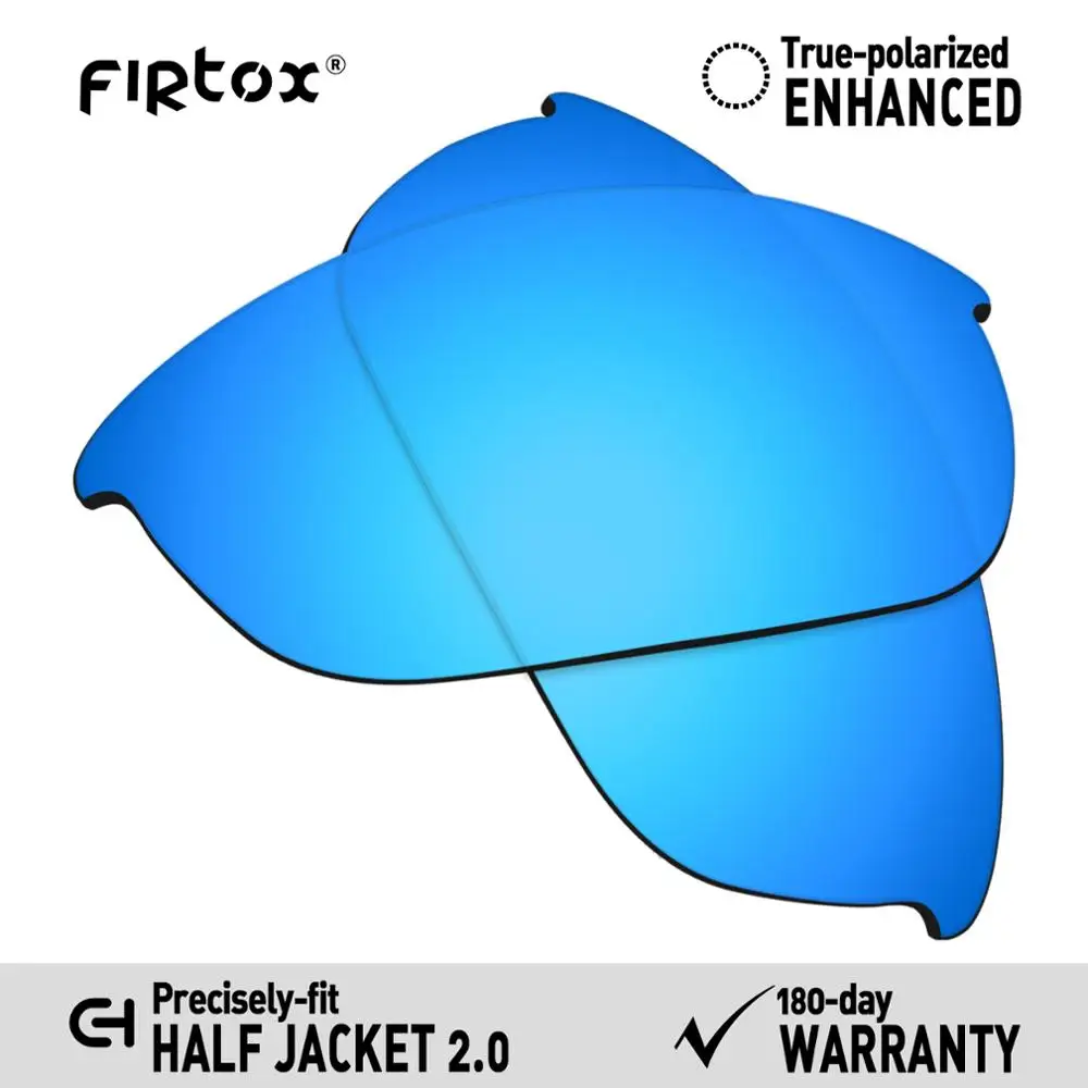 Blue-Polarized Firtox настоящие поляризованные Сменные рассеиватели UV400 для солнцезащитных очков-половина Куртки Окли 2,0 OO9144(Только Совместимые линзы)-несколько - Цвет линз: Blue-Polarized