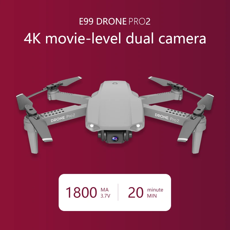 LSKJ E99 Pro2 р/у Дрон с камерой 4K HD двойной Камера WI FI FPV профессиональной