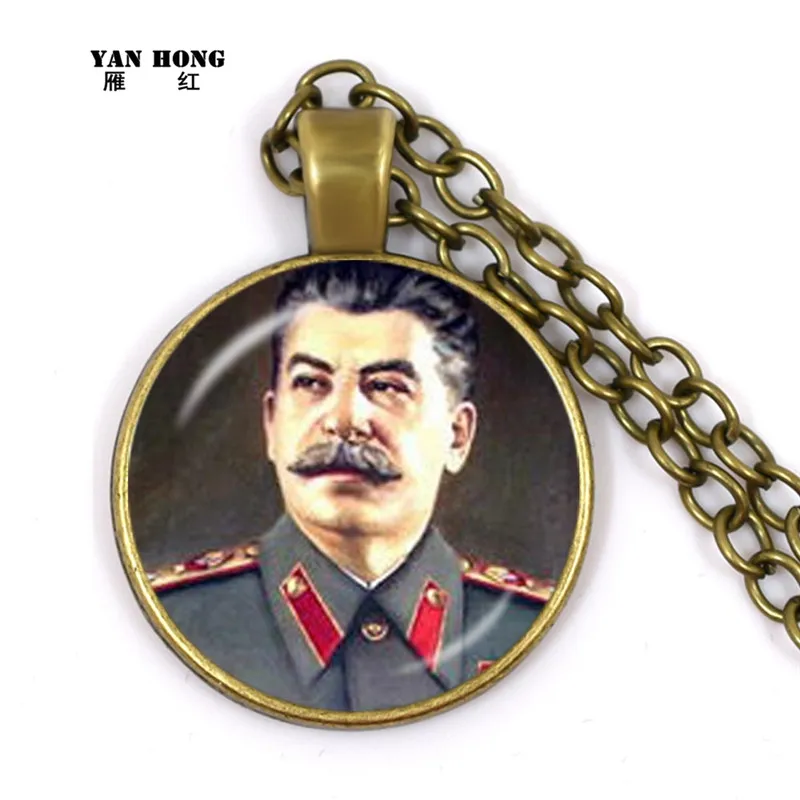 Новая классическая советский hero Сталин стеклянный купол кулон ожерелье CCCP