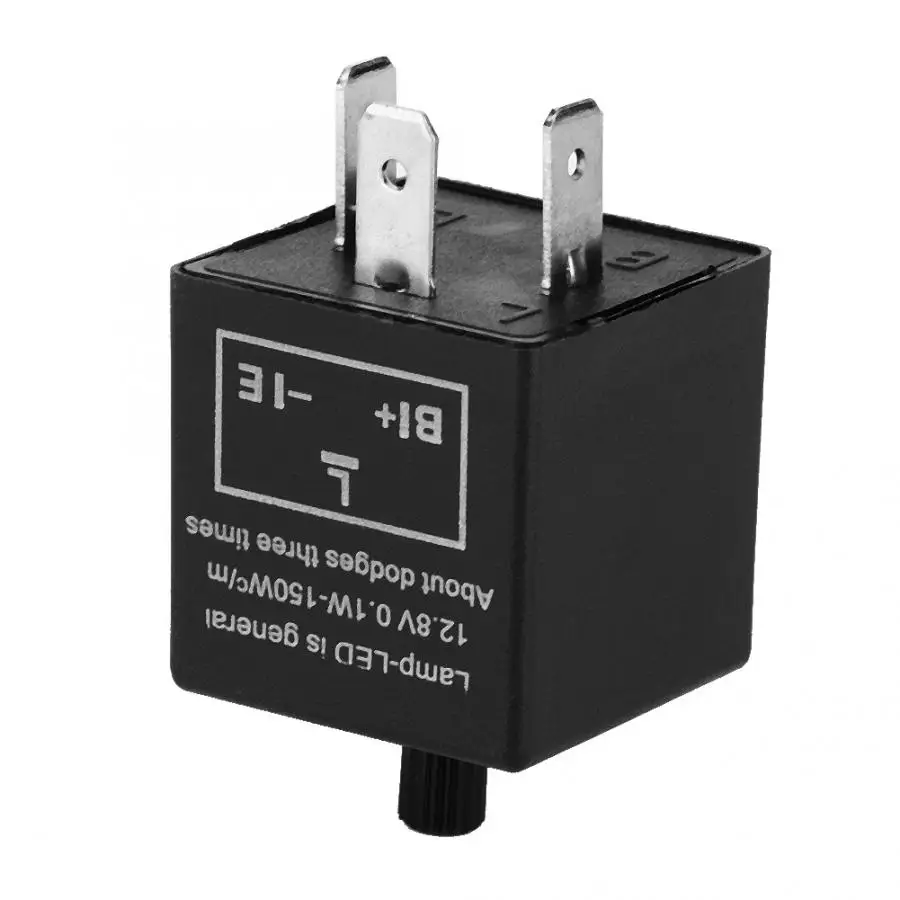 CF14 JL-02 12V 3 Pin LED Flasher Flash Relay for Turn Signal Light Hyper Flash Or Normal Lights Relay 0.1W-150W LED Flash Relay