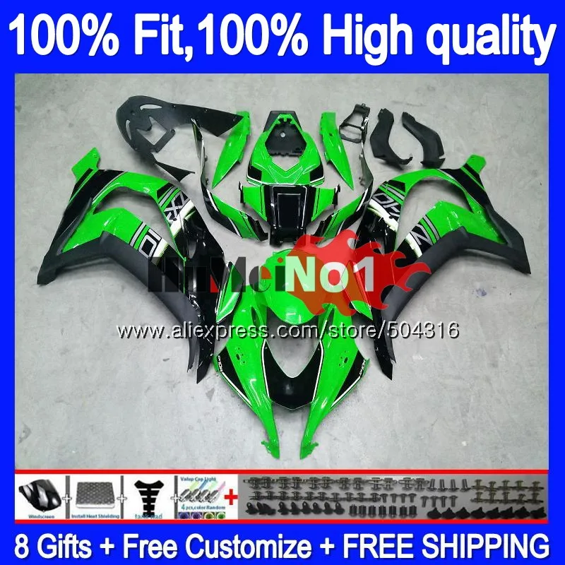 OEM инъекция для KAWASAKI ZX 10R ZX1000 ZX10R 16 17 18 19 85MC.72 10 R 1000 2016 2017 2018 2019 зеленый черный